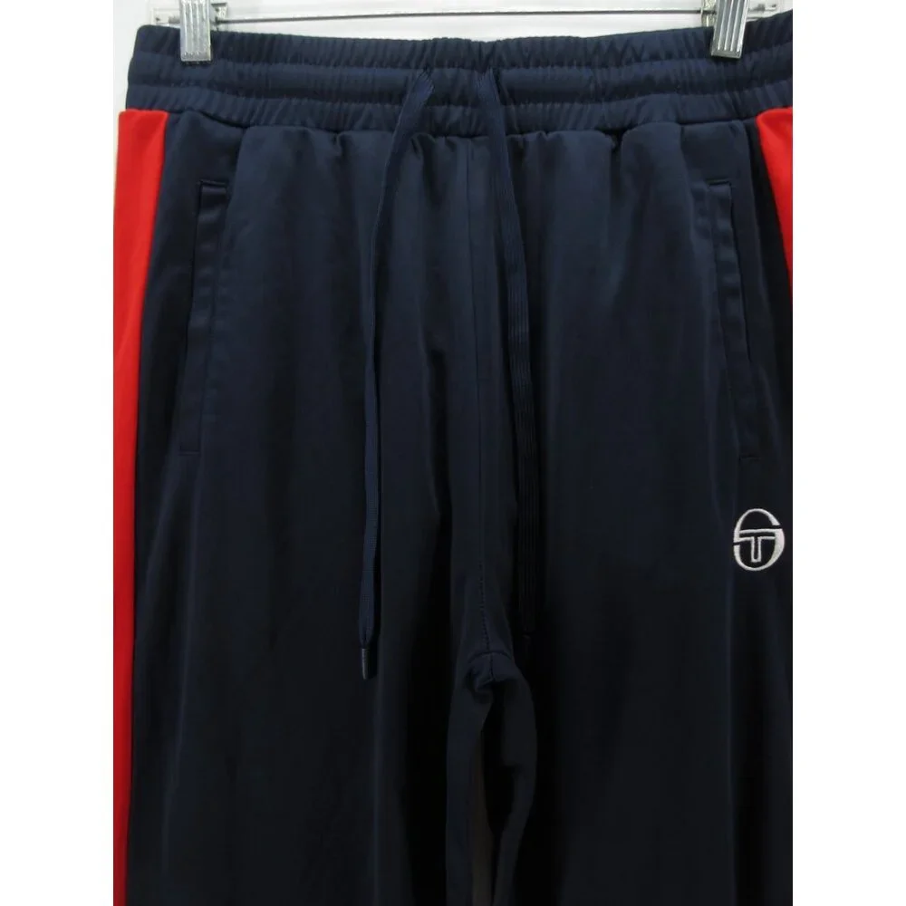 Sergio Tacchini Pants Medium Track Tennis Warm Up Ankle Zip Joggers - Picture 2 of 12